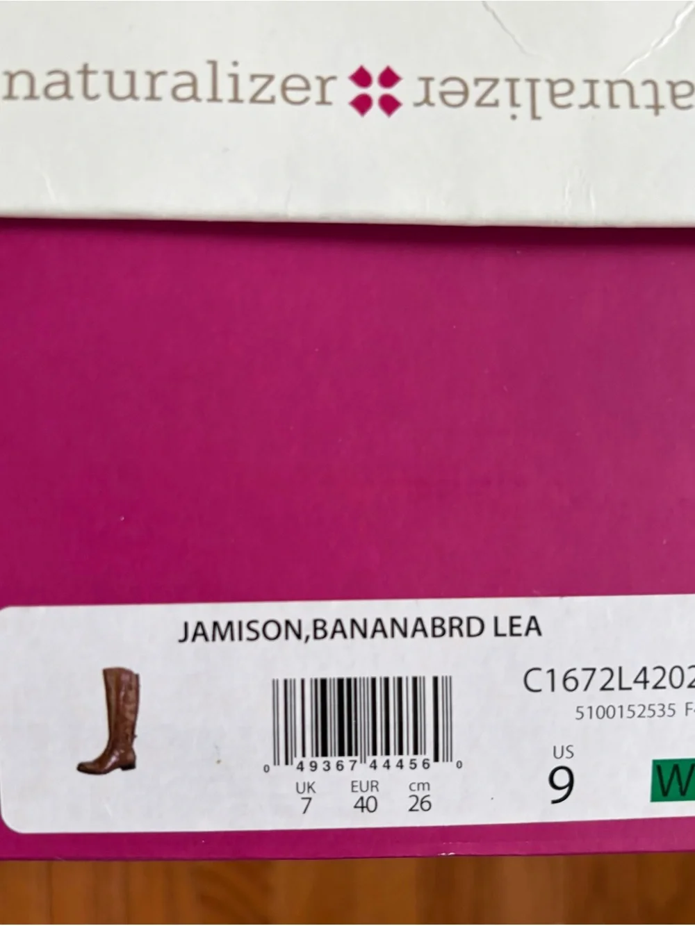 Naturalizer N5 Comfort Jamison Women's Brown Leather Knee High Riding Boots 9W